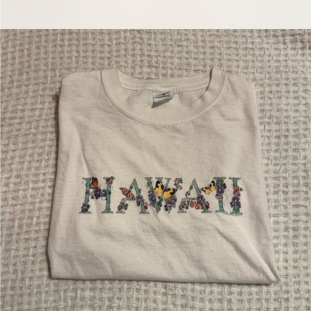 Vintage America White Hawaii Graphic Tee